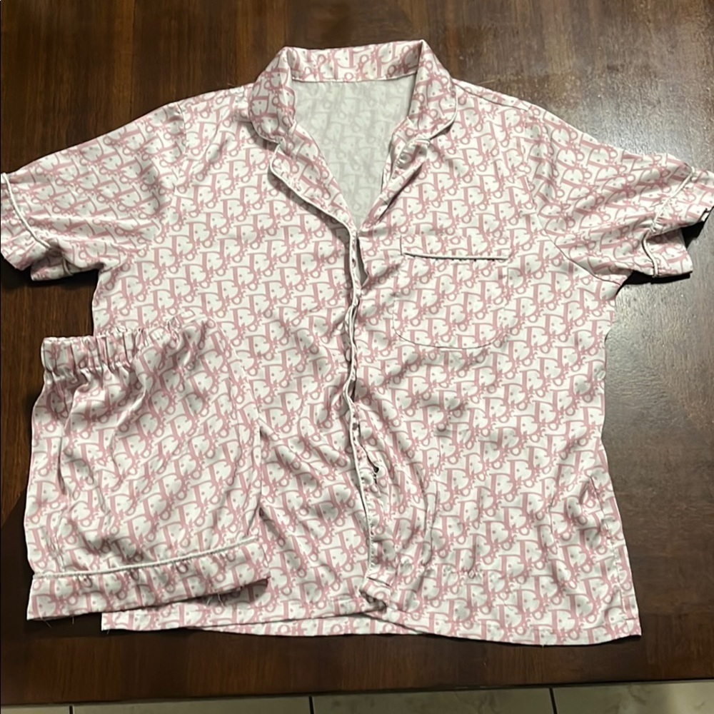 Cute pink pajama set